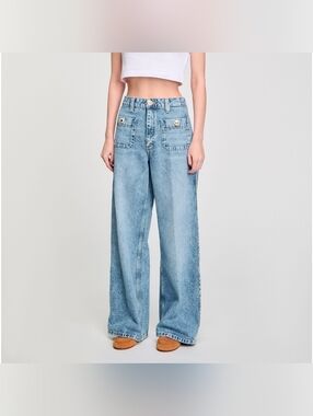 Sandro front pocket button jeans size 6 / 38